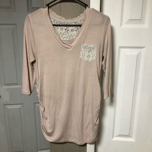 Blush Pink Maternity Shirt